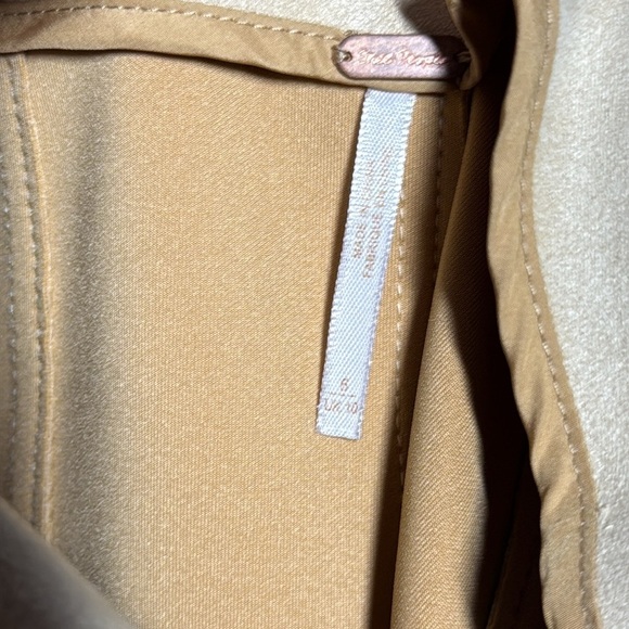 Free people Ava's Vegan Tan Ruched Mini Skirt Size 6 - Picture 4 of 4